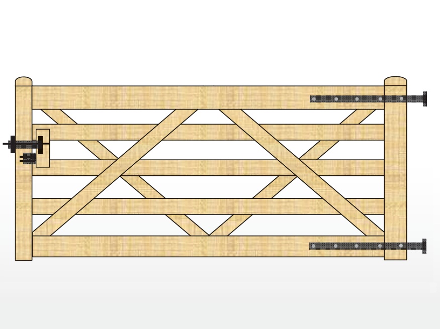 Holz-Weidetor Sussex 120 x 100 cm